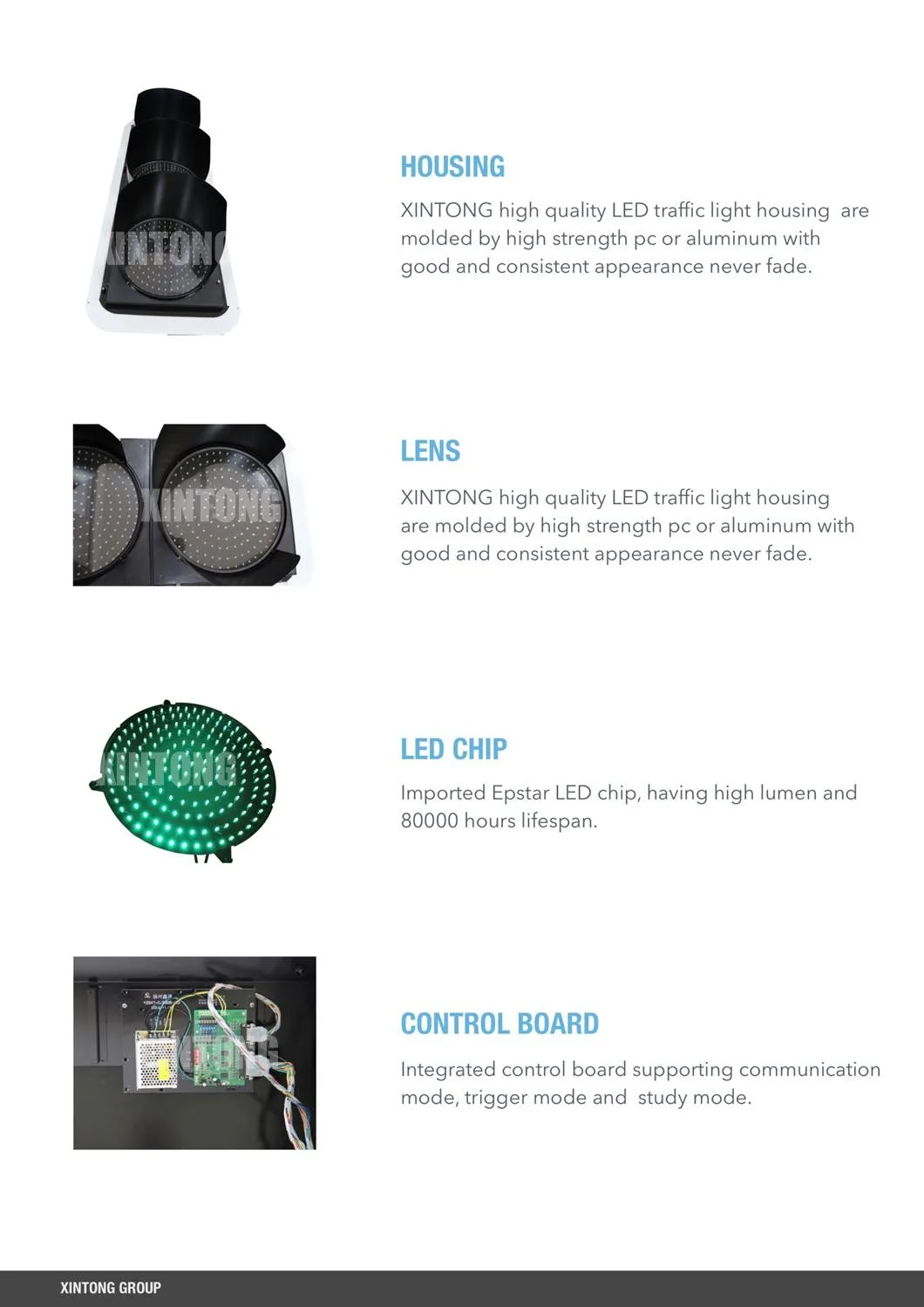 Xintong CE RoHS 200mm 300mm 400mm Warning Road Wireless Directional Safety Signal LED Solar Traffic Light