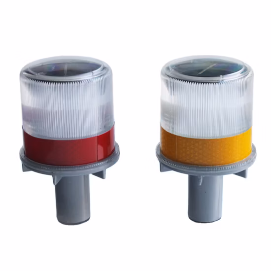 Luz de advertência de alto fluxo LED luz de sinalização de cone de tráfego solar