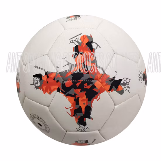 Bola de futebol promocional costurada à máquina em material de couro PU Bola de futebol
