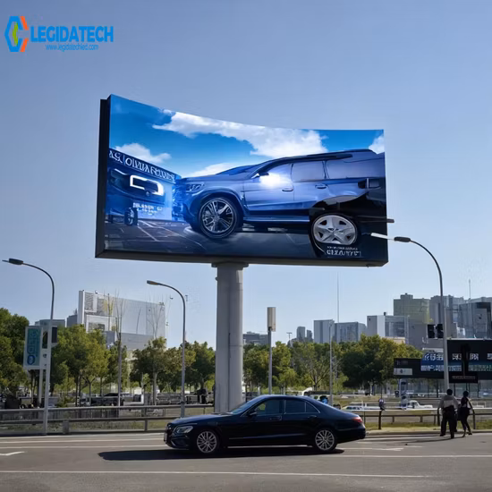 Exibição de mensagem LED em tela grande 3D externa P4 cartaz outdoor para publicidade