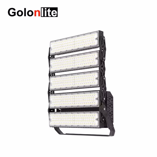 160lm/W 20 40 60 90 120 Graus P50 IP66 Dim Estádio de futebol Quadra esportiva 100 W 150 W 200 W 250 W 300 W 600 W 400 W 500 W 1000 W 1200 W 1500 W Holofote LED ajustável