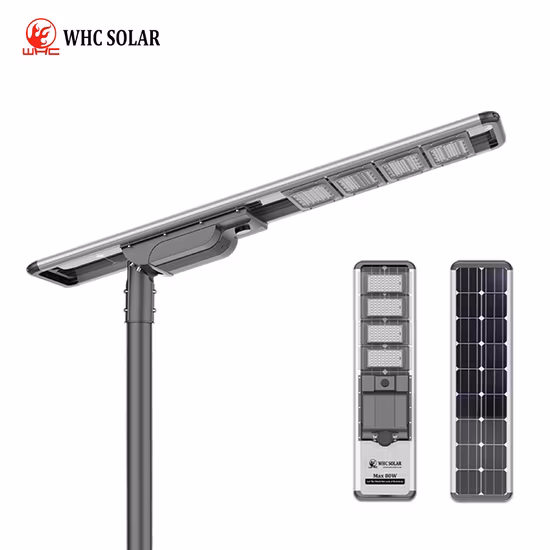 Oem alumínio tudo em um luz de rua solar 30 w 40 w 50 w 60 w 80 w 100 w integrado público led luz de jardim luz de jardim com desconto de sensor de movimento para iluminação rodoviária